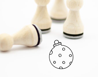 Stamp Christmas tree ball // Mini stamp Christmas tree ball with dots