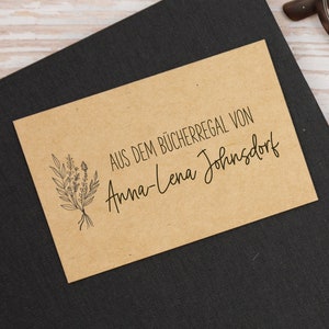 BUCHSTEMPEL // Ex Libris Stempel // personalisierter Stmepel // Bucheignerzeichen "Blümchen"