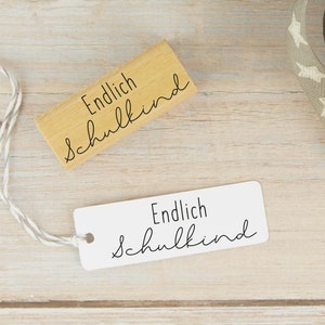 Endlich Schulkind Stempel / Stempel Einschulung / Stempel Schultüte / Einschulungsgeschenk