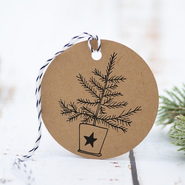 Weihnachtsstempel Weihnachtsbaum / Stempel Weihnachten / Holzstempel Christbaum / Motivstempel Tannenbaum / Stempel Tannenbaum (W001)