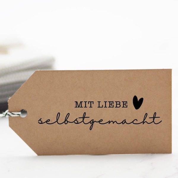 Stempel Handmade "Mit Liebe selbstgemacht" // Handmadestempel für Selbstgemachtes // Stempel Handgemacht (HM08)