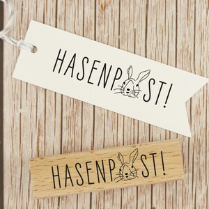Osterstempel HASENPOST // Holzstempel Motivstempel // Geschenkstempel // Ostern (OS004)
