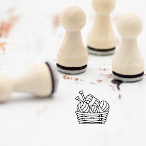 Stempel Wollkorb // Ministempel Handmade