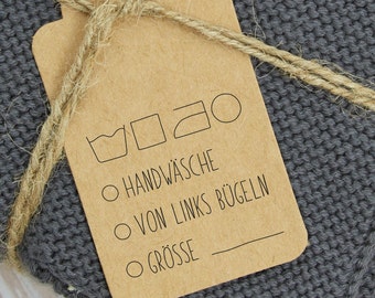 Stamp with care symbols // Washing instructions // Handmade stamps // Wooden stamps // Washing symbols (HM06)