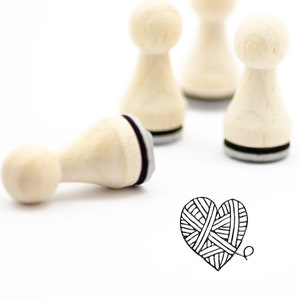 Stempel Wollherz // Ministempel Handmade