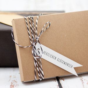 Stempel HERZLICHEN GLÜCKWUNSCH // Holzstempel Geschenkanhänger // Geschenkstempel // Geburtstag // Wortstempel Einladung (WS22)