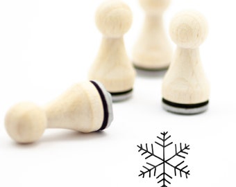 Stempel Schneeflocke // Ministempel Eiskristall /Kleiner Stempel Weihnachten