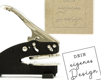 Embossing stamp in your design / Embossing pliers with your own layout / Embossing your own file / Embossing stamp paper