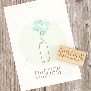 Stempel GUTSCHEIN // Wortstempel Gutschein  gerade // Geschenkstempel // Geburtstag // Geschenkanhänger (M016)