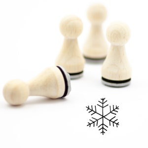 Stempel Schneeflocke // Ministempel Eiskristall /Kleiner Stempel Weihnachten Bild 1