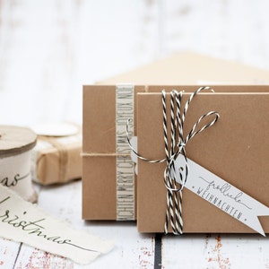 Weihnachtsstempel "Fröhliche Weihnachten" rechteckig // Stempel Weihnachten // Holzstempel // Motivstempel (WS007)