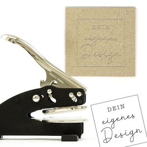 Embossing stamp in your design / Embossing pliers with your own layout / Embossing your own file / Embossing stamp paper