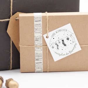 Weihnachtsstempel "Sockenparty" personalisiert / runder Adressstempel zu Weihnachten / Familienstempel weihnachtlich / Stempel Weihnachten