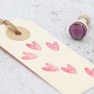 Stamp heart / mini stamp heart / mini heart / small stamp