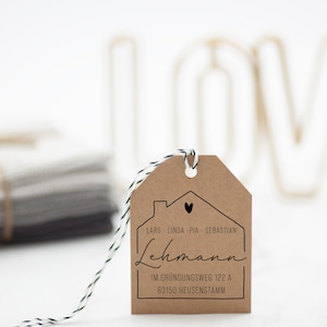 Address stamp personalized with house // individual family stamp // personalized stamp // Heusenstamm motif