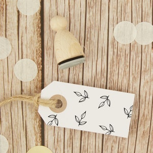 Stempel Blätterranke // Floraler Ministempel mit Ranke / Kleiner Stempel Blätter