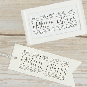 Selbstfärbender ADRESSSTEMPEL "Mannheim" personalisiert // individueller Stempel mit Adresse // personalisierbarer Familienstempel