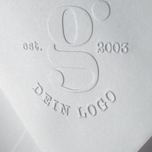 Prägestempel Dein Design / individueller Prägestempel mit eigenem Logo / Prägung eigene Datei / Prägezange Papier / Papier prägen