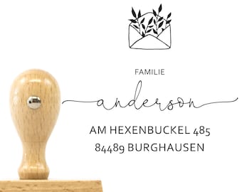 Address stamp "Burghausen", 45 x 45 mm, personalized