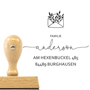 Address stamp "Burghausen", 45 x 45 mm, personalized