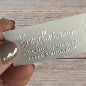 Prägestempel "Amorbach" (mit Adresse) / Adressprägestempel / Papierprägung / Prägung Adresse