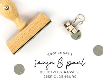 Adressen-Stempel "Oldenburg" personalisiert mit Name & Adresse, 70 x 30 mm