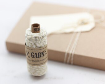 BAKER'S YARN gold-natural two-tone - 45 m // Baker's cord yarn & more // Cotton