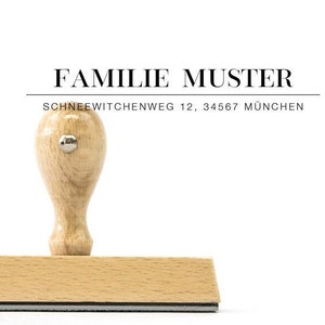 Adressstempel personalisiert / individueller Stempel / personalisierter Stempel / Familienstempel / Motiv München