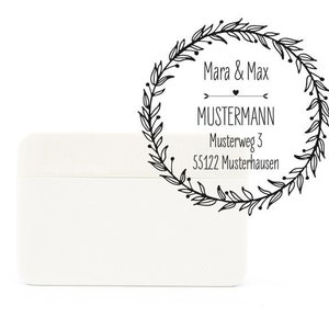 SELBSTFÄRBENDER STEMPEL " Nature" personalisiert // Adresstempel // persönlicher Familienstempel // Namensstempel floral