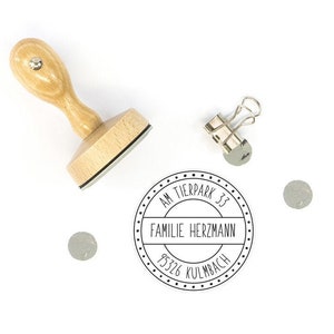 Adress-Stempel "Kulmbach", ca. 50 mm rund, personalisierter Stempel