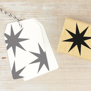 Weihnachtliche Motivstempel mit Stern (in drei Größen) - Weihnachtsstempel Stern / Motivstempel mit Stern für Weihnachtskarten