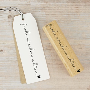 Weihnachtsstempel "Frohe Weihnachten (mit Herz)" / Stempel Weihnachtskarten / Weihnachtswünsche / Motivstempel Weihnachten