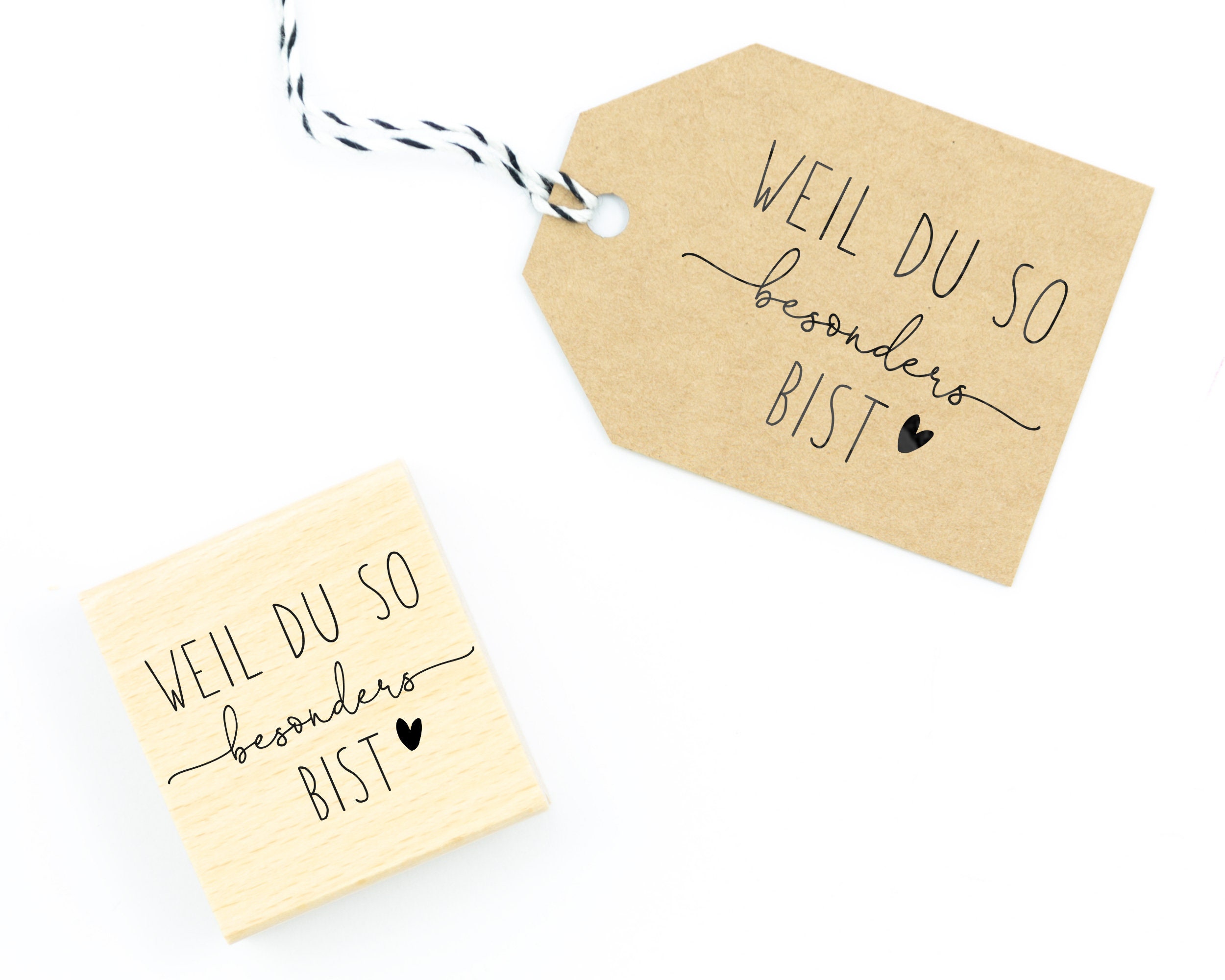 Stempel Weil Du so besonders bist // Holzstempel Etsy