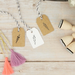 Ministempel-Set "Schultüte" / Ministempel Schultüten / Geschenk zur Einschulung / Geschenk Schultüte