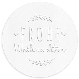 Prägestempel "Frohe Weihnachten" mit Kranz / Prägung Weihnachten / Weihnachtskarten basteln
