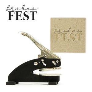 Prägestempel "Frohes Fest" / Papier prägen / Prägemotiv Weihnachten / Weihanchtskarten basteln