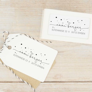 SELBSTFÄRBENDER STEMPEL "Eutin" personalisiert / Adresstempel / persönlicher Familienstempel / Stempel selbstfärbend /Stempel personalisiert