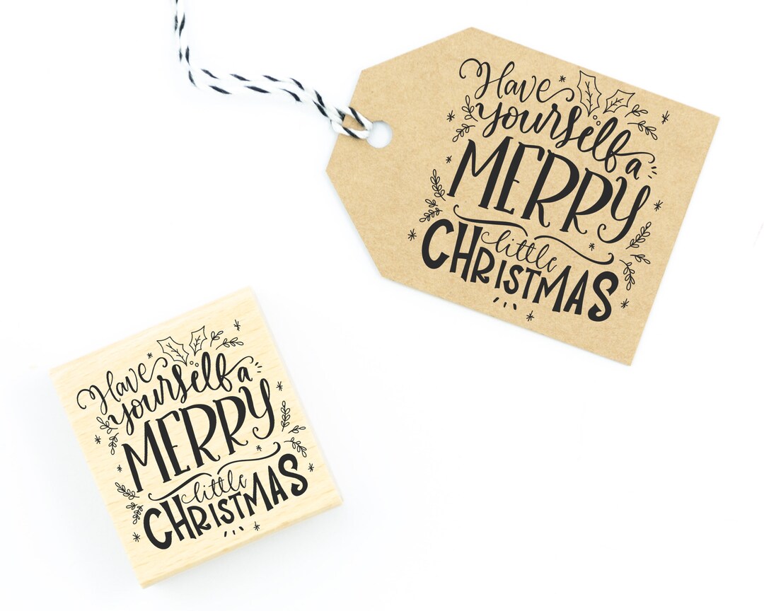 Christmas Stamp // Stamp Gift Tag // Wooden Stamp have Etsy