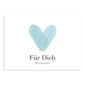 Grußkarte "Für Dich" unpersonalisiert Postkarte A6 mit Umschlag