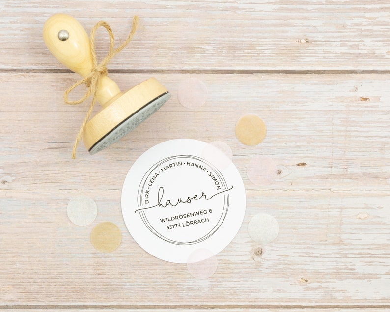 Personalized stamp // Address stamp Lörrach // Personalized family stamp image 4