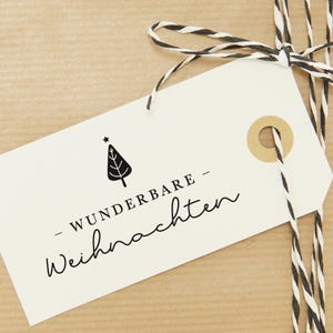 Weihnachtsstempel "Wunderbare Weihnachten" / Stempel für Deine Weihnachtskarten & Weihnachtspost