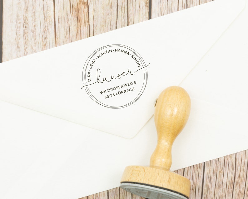 Personalized stamp // Address stamp Lörrach // Personalized family stamp image 8