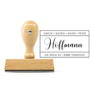 Familien-Stempel "Tegernsee", 80 x 40 mm, personalisiert