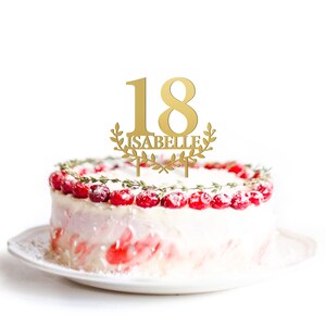 Kuchendeko Achtzehn Zum 18 Geburtstag Etsy