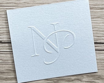 Prägestempel "Mailand" / Prägung Initialen / Prägung Hochzeit / Prägestempel Monogram / Papier prägen / Buchstaben prägen