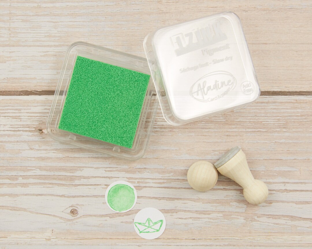 Ink Pad Neon Green // Pigment Ink Pad Aladine Izink fluo Etsy UK