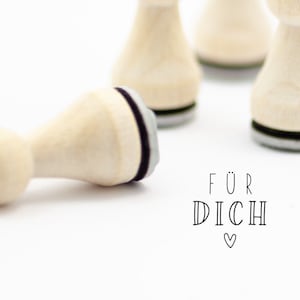 Stempel Für Dich // Ministempel Für Dich / Ministempel für Geschenke & Selbstgemachtes / Kleiner Stempel Bild 1