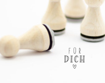 Stempel "Für Dich" // Ministempel Für Dich / Ministempel für Geschenke & Selbstgemachtes / Kleiner Stempel