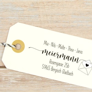 Adressstempel "Bergisch Gladbach" personalisiert // individueller Stempel mit Adresse // personalisierbarer Familienstempel