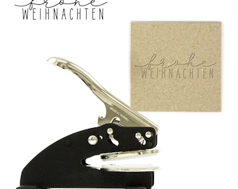 Prägestempel "Frohe Weihnachten" / Papier prägen / Motivprägestempel